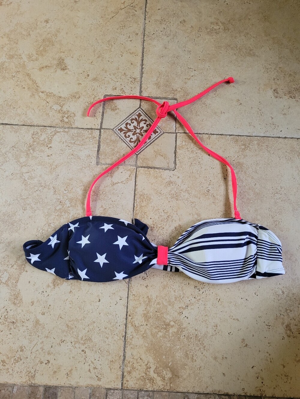 Old Navy Navy Star & Stripe Swim Top